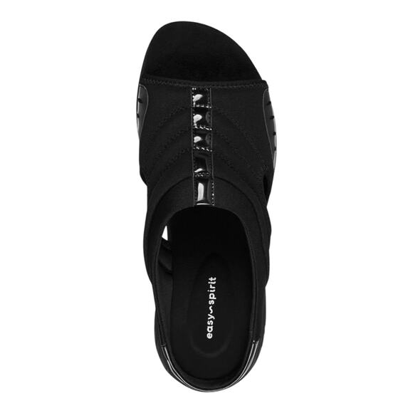 Easy Spirit Women's Traciee Lightweight Flat Easy On Sandals Black Size 6 W - Picture 3 of 4